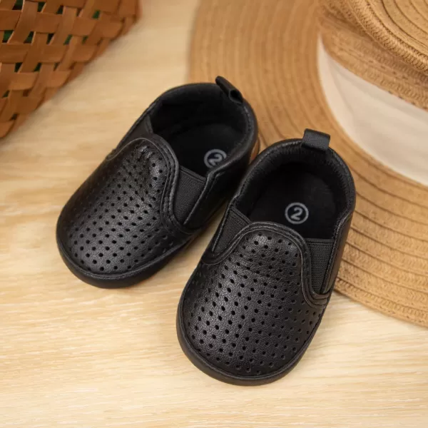Meckior Infant Baby Girls Boys Canvas Shoes Soft Sole Toddler Slip On Newborn Crib Moccasins Casual Sneaker Austin Boys Flat Lazy Loafers First Walkers Skate ShoeG10Black