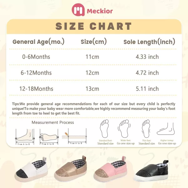 Meckior Infant Baby Girls Boys Canvas Shoes Soft Sole Toddler Slip On Newborn Crib Moccasins Casual Sneaker Austin Boys Flat Lazy Loafers First Walkers Skate ShoeG01Gold