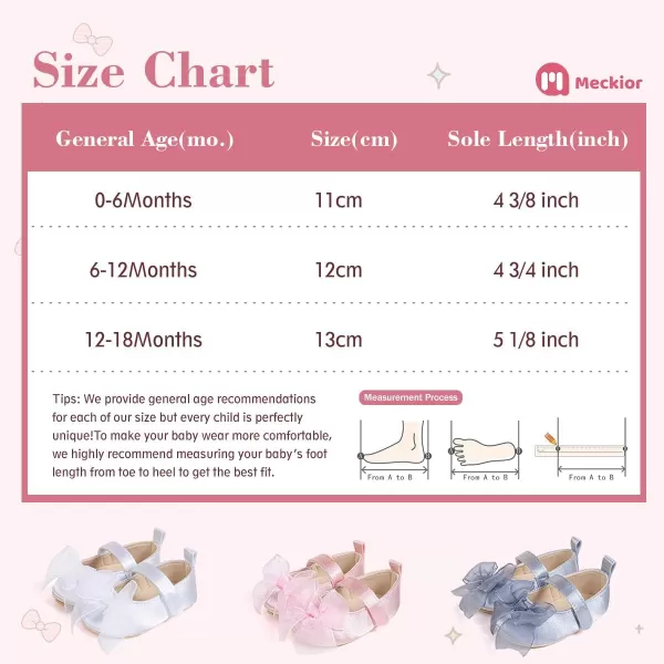 Meckior Infant Baby Girls Boys Handmade Princess Flats Toddler First Walkers Soft PU Leather NonSlip Crib Wedding Dress ShoesA03Pink