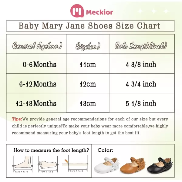 Meckior Infant Baby Girls Boys Handmade Princess Flats Toddler First Walkers Soft PU Leather NonSlip Crib Wedding Dress ShoesA04Brown