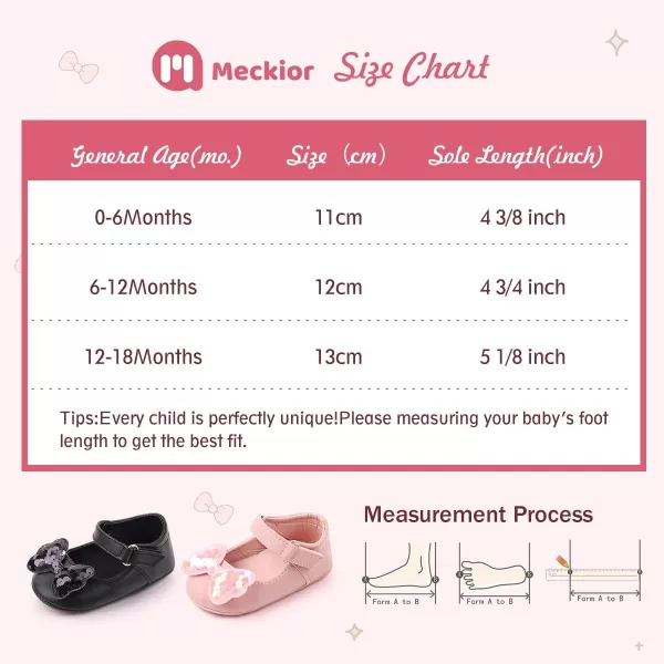 Meckior Infant Baby Girls Boys Handmade Princess Flats Toddler First Walkers Soft PU Leather NonSlip Crib Wedding Dress ShoesB10Pink