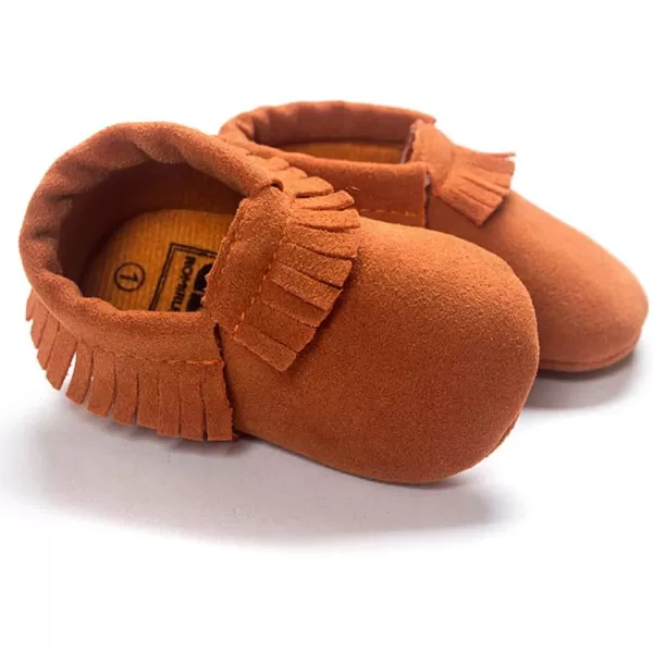 Meckior Infant Baby Girls Boys Premium Soft Sole Tassel Bowknot Moccasins Toddler Prewalker Princess AntiSlip Crib Baptism Loafers ShoesA02Little Brown