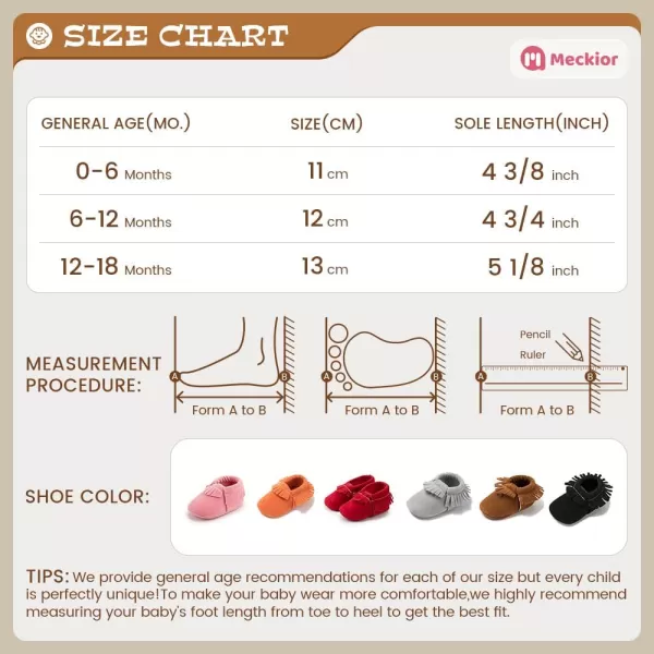 Meckior Infant Baby Girls Boys Premium Soft Sole Tassel Bowknot Moccasins Toddler Prewalker Princess AntiSlip Crib Baptism Loafers ShoesA04Black