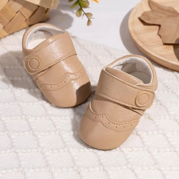 Meckior Infant Baby Girls Boys Premium Soft Sole Tassel Bowknot Moccasins Toddler Prewalker Princess AntiSlip Crib Baptism Loafers ShoesBApricot