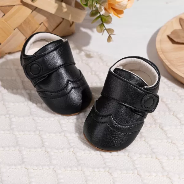 Meckior Infant Baby Girls Boys Premium Soft Sole Tassel Bowknot Moccasins Toddler Prewalker Princess AntiSlip Crib Baptism Loafers ShoesBBlack