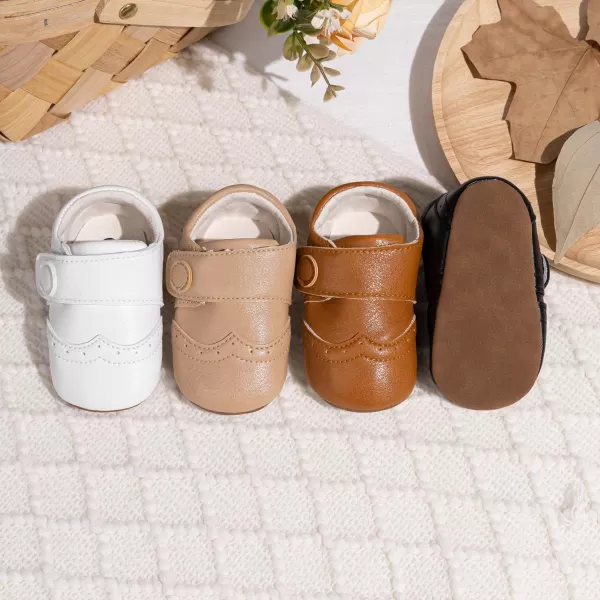 Meckior Infant Baby Girls Boys Premium Soft Sole Tassel Bowknot Moccasins Toddler Prewalker Princess AntiSlip Crib Baptism Loafers ShoesBWhite