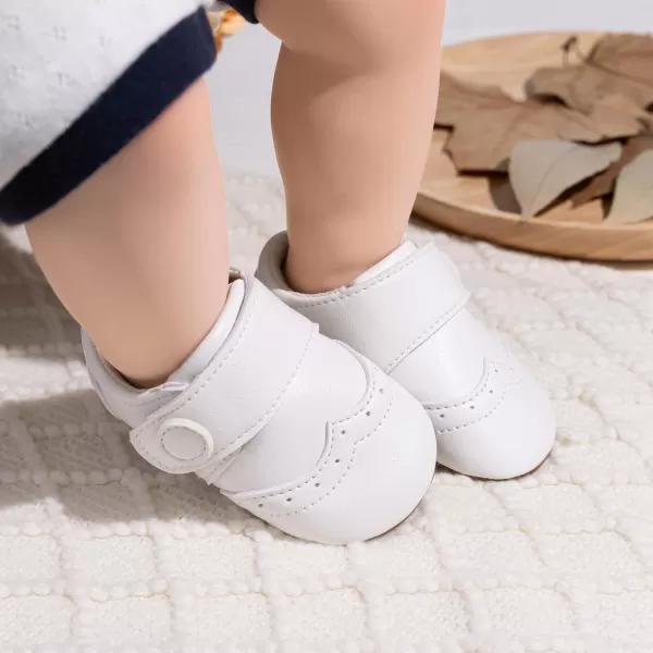 Meckior Infant Baby Girls Boys Premium Soft Sole Tassel Bowknot Moccasins Toddler Prewalker Princess AntiSlip Crib Baptism Loafers ShoesBWhite
