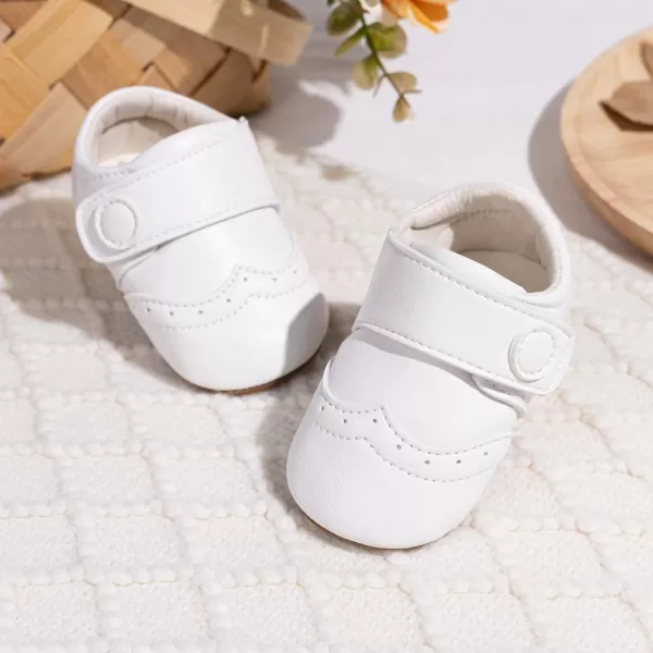 Meckior Infant Baby Girls Boys Premium Soft Sole Tassel Bowknot Moccasins Toddler Prewalker Princess AntiSlip Crib Baptism Loafers ShoesBWhite