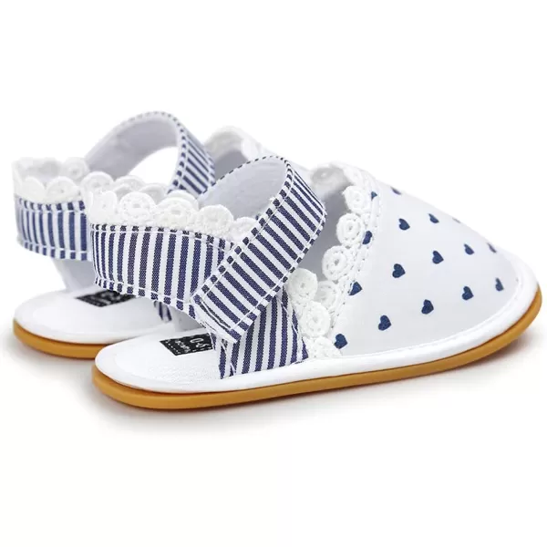 Meckior Infant Baby Girls Boys Summer Sandals Open Toe Lace Princess Dress Wedding Flats Shoes Newborn Toddler Soft Nonslip Sole First Walker Crib ShoesA30White