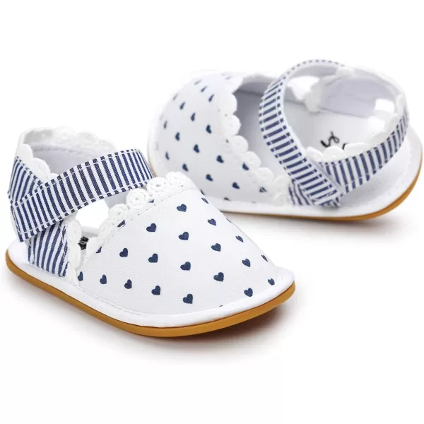 Meckior Infant Baby Girls Boys Summer Sandals Open Toe Lace Princess Dress Wedding Flats Shoes Newborn Toddler Soft Nonslip Sole First Walker Crib ShoesA30White