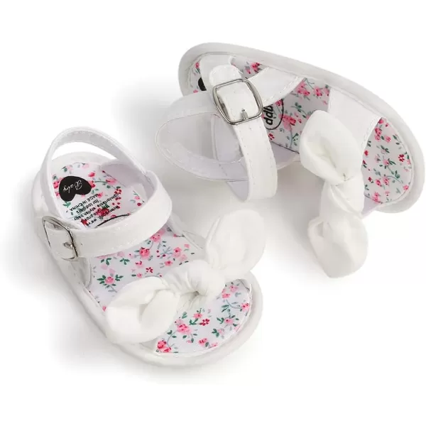 Meckior Infant Baby Girls Boys Summer Sandals Open Toe Lace Princess Dress Wedding Flats Shoes Newborn Toddler Soft Nonslip Sole First Walker Crib ShoesA10White