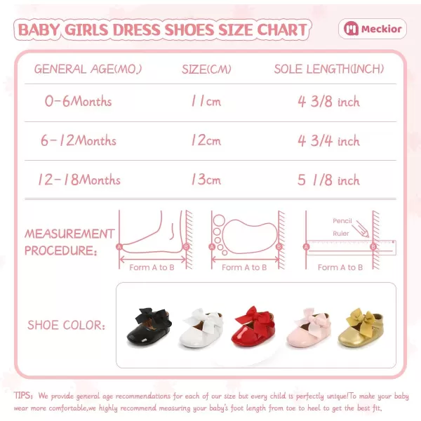 Meckior Infant Baby Girls Soft Sole Bowknot Princess Wedding Dress Mary Jane Flats Prewalker Newborn Light Baby Sneaker ShoesC20White