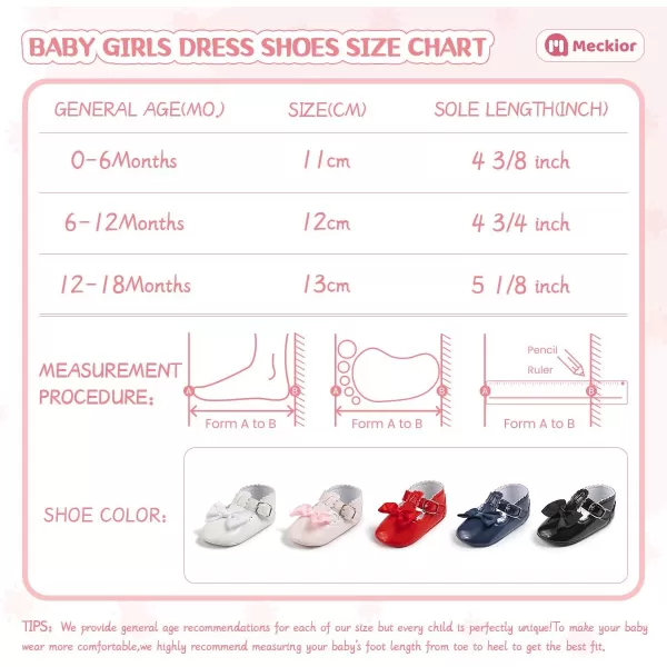 Meckior Infant Baby Girls Soft Sole Bowknot Princess Wedding Dress Mary Jane Flats Prewalker Newborn Light Baby Sneaker ShoesH20Blue