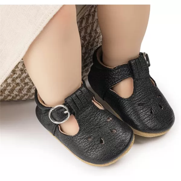 Meckior Infant Baby Girls Soft Sole Bowknot Princess Wedding Dress Mary Jane Flats Prewalker Newborn Light Baby Sneaker ShoesQ14Black