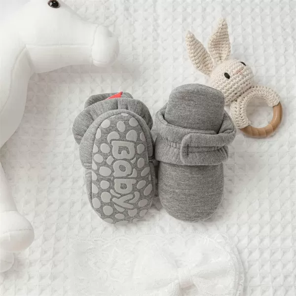 Meckior Newborn Infant Baby Girls Boys Warm Fleece Winter Booties First Walkers Slippers ShoesA10Deep Grey
