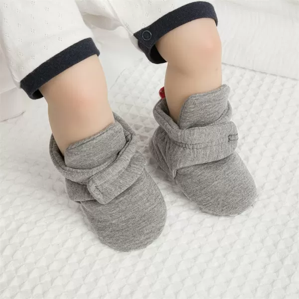 Meckior Newborn Infant Baby Girls Boys Warm Fleece Winter Booties First Walkers Slippers ShoesA10Deep Grey
