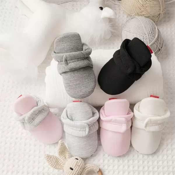 Meckior Newborn Infant Baby Girls Boys Warm Fleece Winter Booties First Walkers Slippers ShoesA10Deep Grey