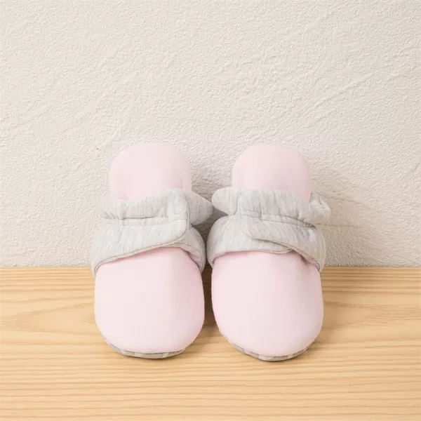 Meckior Newborn Infant Baby Girls Boys Warm Fleece Winter Booties First Walkers Slippers ShoesA10Pink Grey