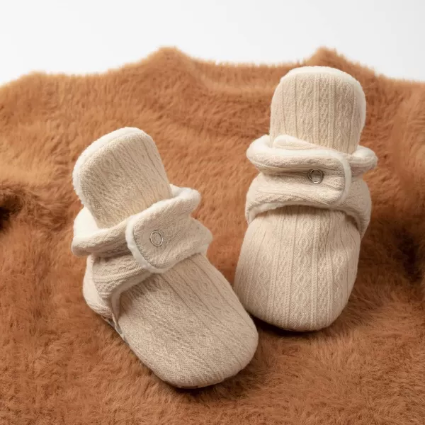 Meckior Newborn Infant Baby Girls Boys Warm Fleece Winter Booties First Walkers Slippers ShoesA12Apricot