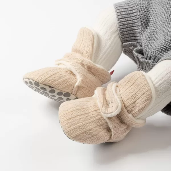 Meckior Newborn Infant Baby Girls Boys Warm Fleece Winter Booties First Walkers Slippers ShoesA12Apricot