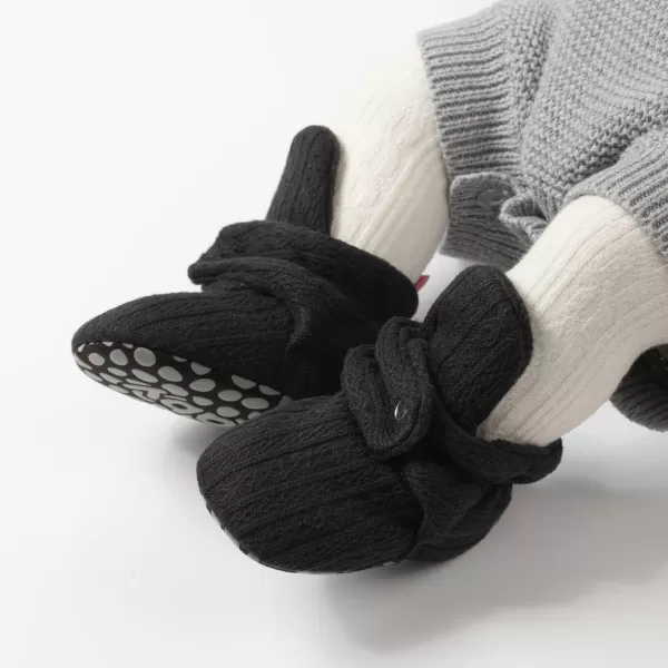 Meckior Newborn Infant Baby Girls Boys Warm Fleece Winter Booties First Walkers Slippers ShoesA12Black