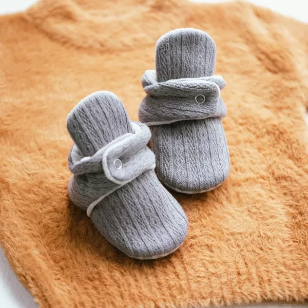 Meckior Newborn Infant Baby Girls Boys Warm Fleece Winter Booties First Walkers Slippers ShoesA12Gray