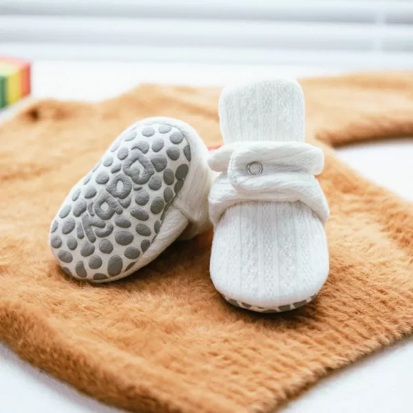 Meckior Newborn Infant Baby Girls Boys Warm Fleece Winter Booties First Walkers Slippers ShoesA12White
