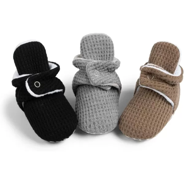 Meckior Newborn Infant Baby Girls Boys Warm Fleece Winter Booties First Walkers Slippers ShoesA14Khaki