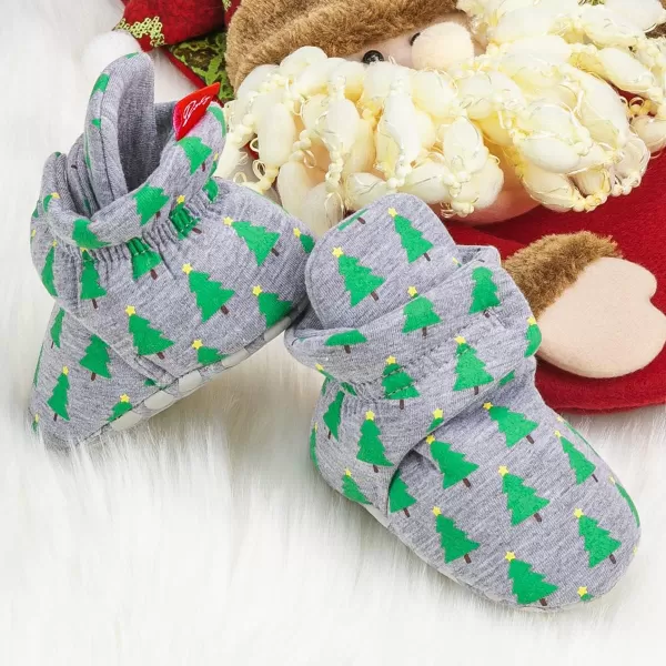 Meckior Newborn Infant Baby Girls Boys Warm Fleece Winter Booties First Walkers Slippers ShoesA50Green