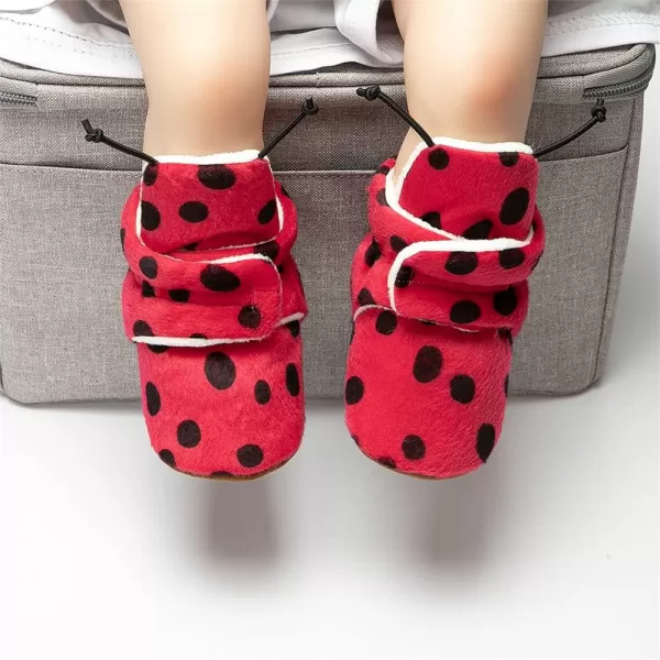 Meckior Newborn Infant Baby Girls Boys Warm Fleece Winter Booties First Walkers Slippers ShoesAtadybug