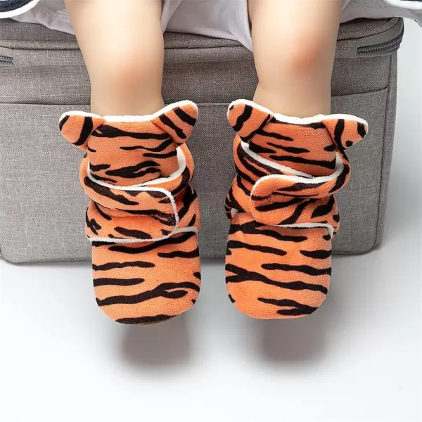 Meckior Newborn Infant Baby Girls Boys Warm Fleece Winter Booties First Walkers Slippers ShoesAtiger