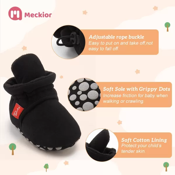 Meckior Newborn Infant Baby Girls Boys Warm Fleece Winter Booties First Walkers Slippers ShoesB10Dark