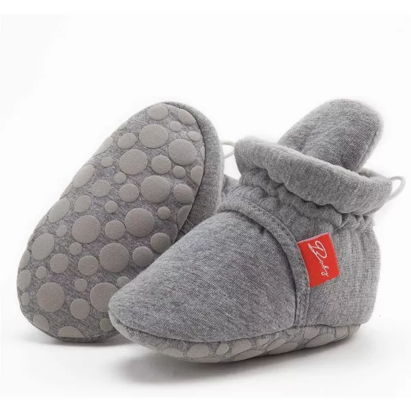 Meckior Newborn Infant Baby Girls Boys Warm Fleece Winter Booties First Walkers Slippers ShoesB10Gray