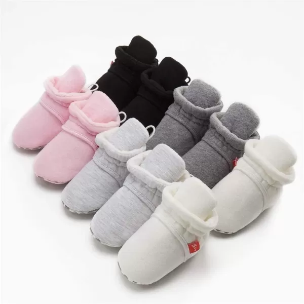 Meckior Newborn Infant Baby Girls Boys Warm Fleece Winter Booties First Walkers Slippers ShoesB10Gray