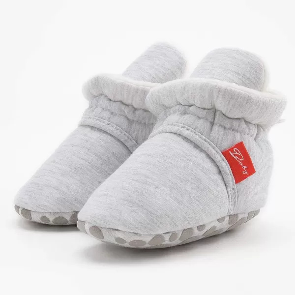Meckior Newborn Infant Baby Girls Boys Warm Fleece Winter Booties First Walkers Slippers ShoesB10Little Grey