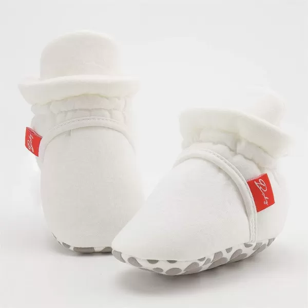 Meckior Newborn Infant Baby Girls Boys Warm Fleece Winter Booties First Walkers Slippers ShoesB10White