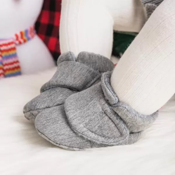 Meckior Newborn Infant Baby Girls Boys Warm Fleece Winter Booties First Walkers Slippers ShoesB20Gray