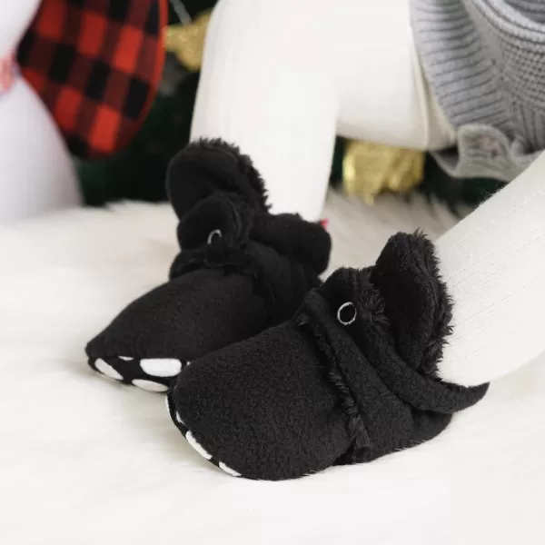 Meckior Newborn Infant Baby Girls Boys Warm Fleece Winter Booties First Walkers Slippers ShoesC10Black