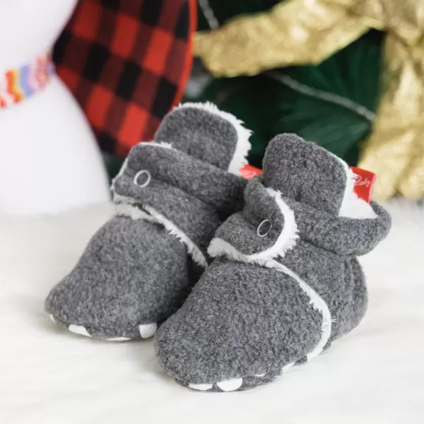 Meckior Newborn Infant Baby Girls Boys Warm Fleece Winter Booties First Walkers Slippers ShoesC10Deep Grey