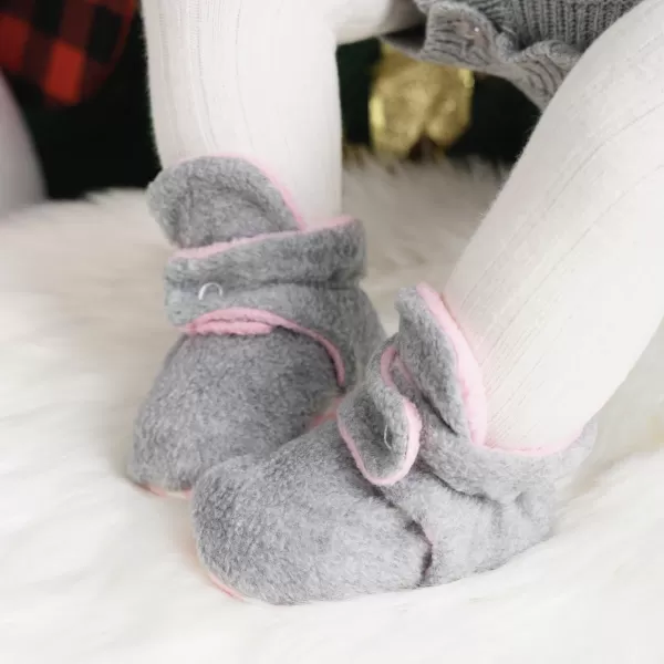 Meckior Newborn Infant Baby Girls Boys Warm Fleece Winter Booties First Walkers Slippers ShoesC10Hui Fen