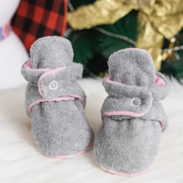 Meckior Newborn Infant Baby Girls Boys Warm Fleece Winter Booties First Walkers Slippers ShoesC10Hui Fen