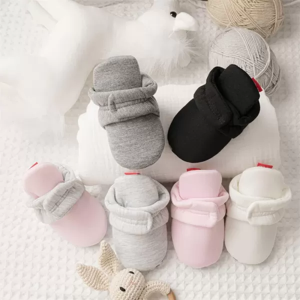Meckior Newborn Infant Baby Girls Boys Warm Fleece Winter Booties First Walkers Slippers ShoesZ05Little Grey