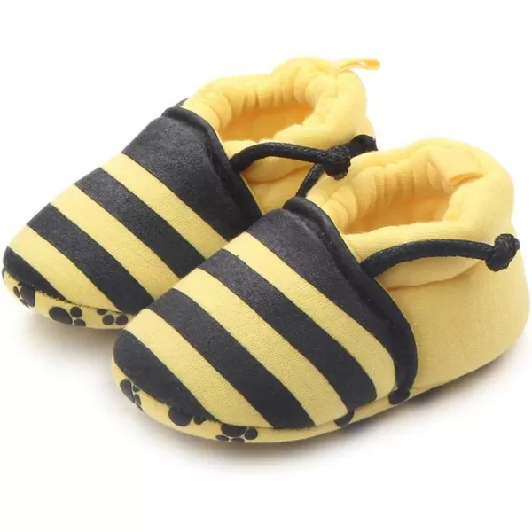 Meckior Save Beautiful Cute Cartoon Infant Unisex Baby Warm Cotton AntiSlip Soft Sole First Walkers ShoesA01Bee