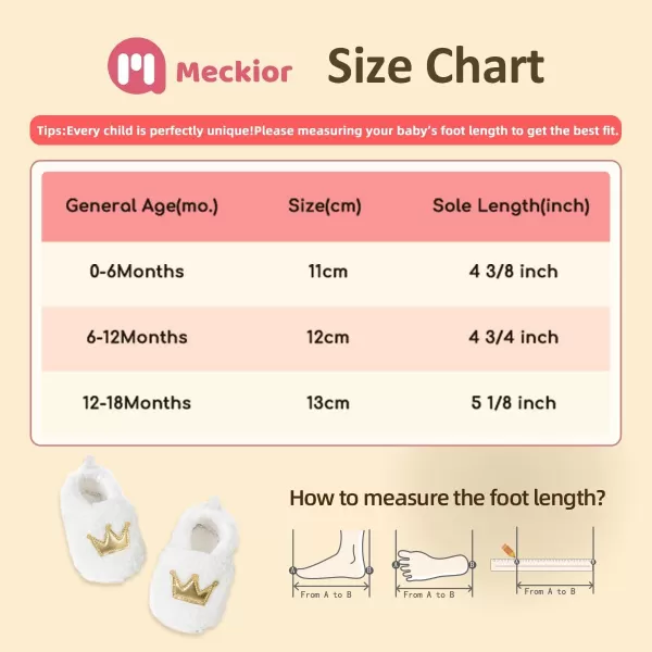Meckior Save Beautiful Cute Cartoon Infant Unisex Baby Warm Cotton AntiSlip Soft Sole First Walkers ShoesA02White