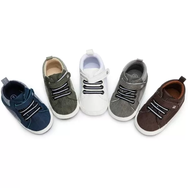 Meckior Toddler Baby Boys Girls High Tops Ankle Sneakers Soft AntiSlip Sole PU Leather Moccasins Infant Newborn Prewalker First Walking Crib ShoesA05Grey