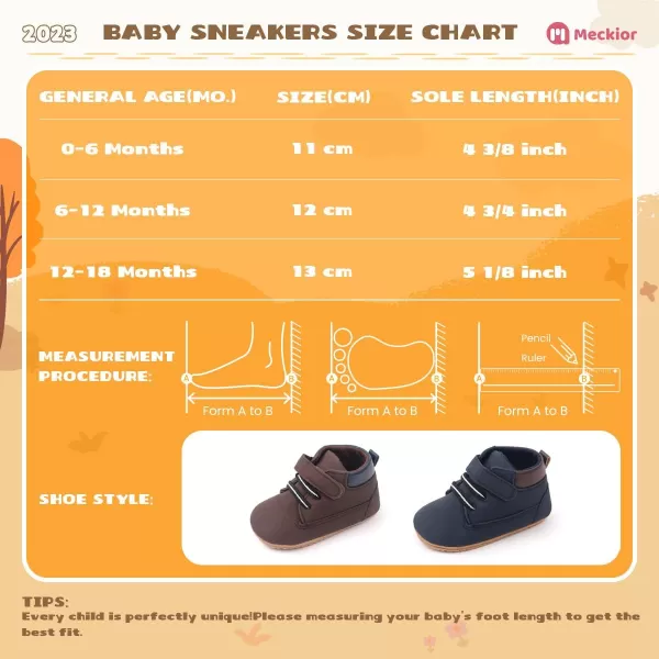 Meckior Toddler Baby Boys Girls High Tops Ankle Sneakers Soft AntiSlip Sole PU Leather Moccasins Infant Newborn Prewalker First Walking Crib ShoesA20Blue