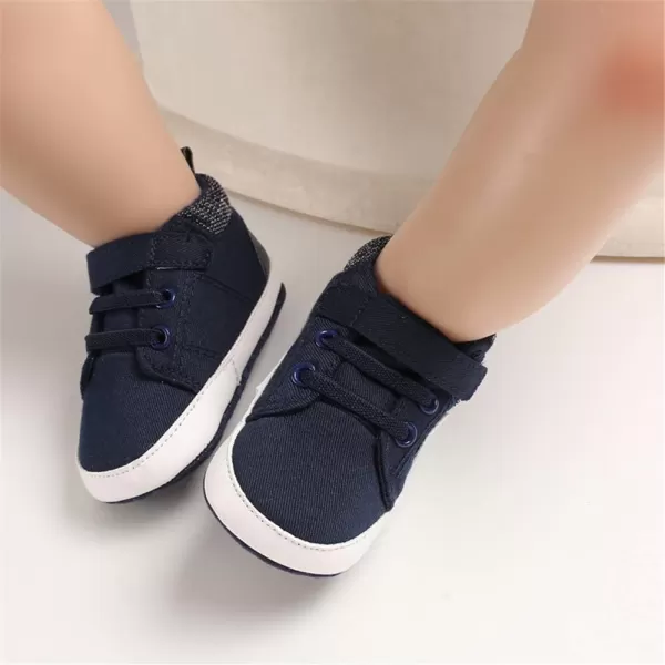 Meckior Toddler Baby Boys Girls High Tops Ankle Sneakers Soft AntiSlip Sole PU Leather Moccasins Infant Newborn Prewalker First Walking Crib ShoesB03Blue