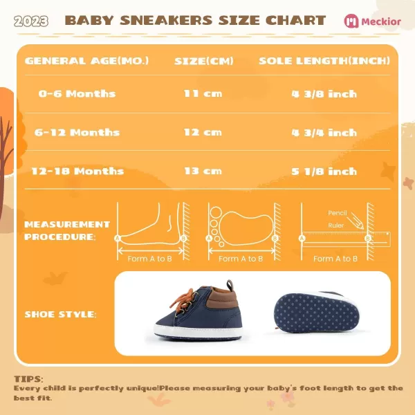 Meckior Toddler Baby Boys Girls High Tops Ankle Sneakers Soft AntiSlip Sole PU Leather Moccasins Infant Newborn Prewalker First Walking Crib ShoesD01Blue