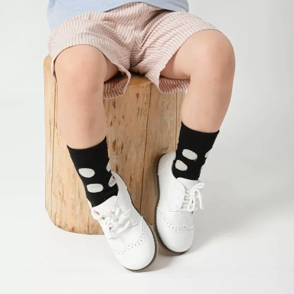 Meckior Toddler Boys Girls Dress Shoes Little Kid Oxford Shoes Wedding Church Dress Shoes PU Leather Lace Up School Uniform Loafer FlatsAWhite