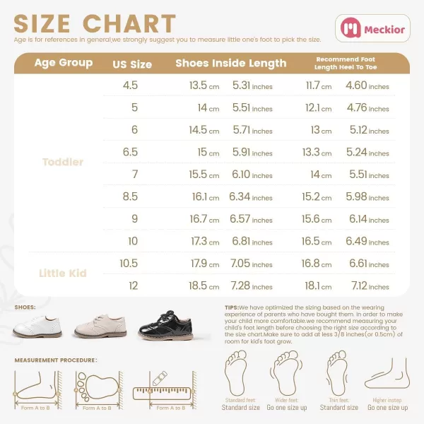 Meckior Toddler Boys Girls Dress Shoes Little Kid Oxford Shoes Wedding Church Dress Shoes PU Leather Lace Up School Uniform Loafer FlatsAWhitepatent Leather